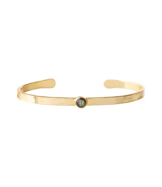 A BEAUTIFUL STORY •• Sensitive Labradorite Bracelet GP | Goud