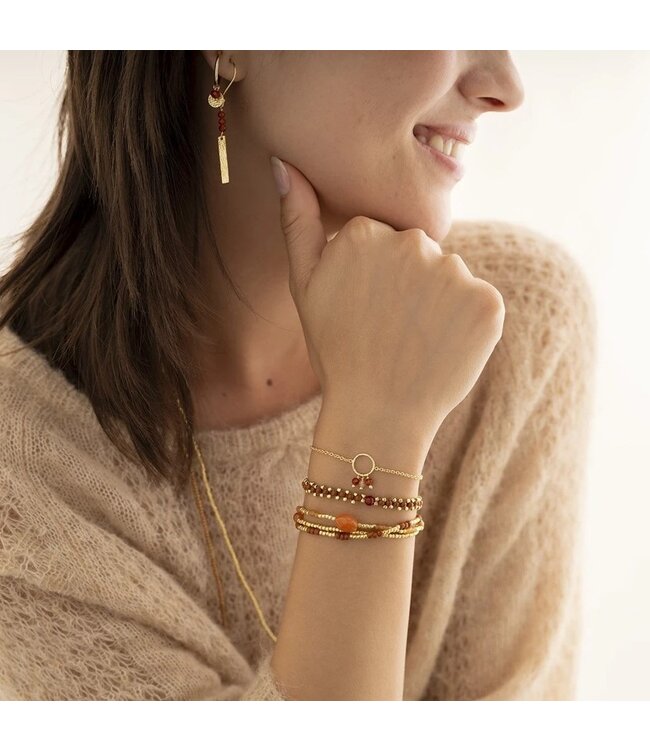 A BEAUTIFUL STORY •• Eternal Carnelian Bracelet GC | Goud