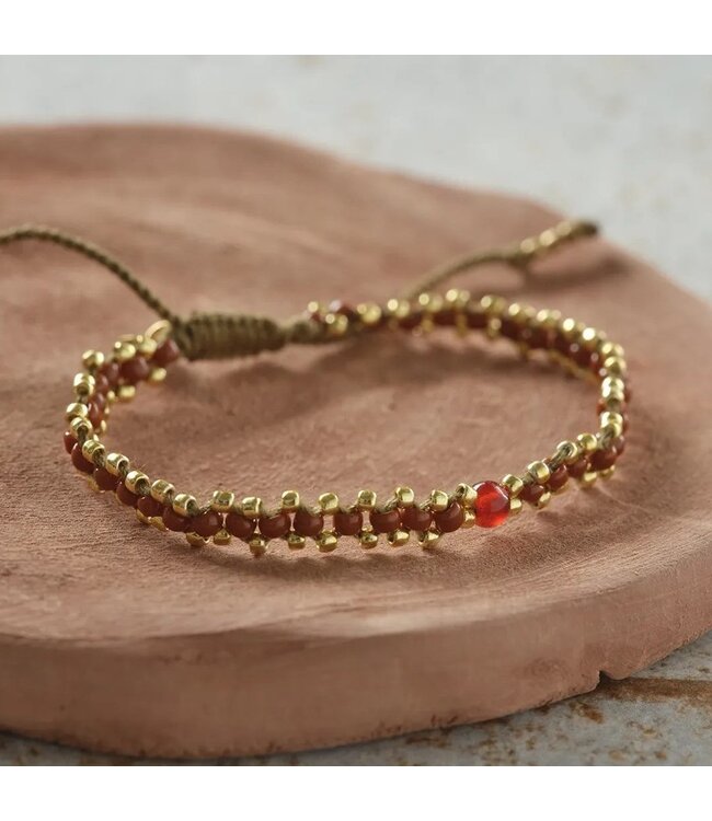 A BEAUTIFUL STORY •• Eternal Carnelian Bracelet GC | Goud