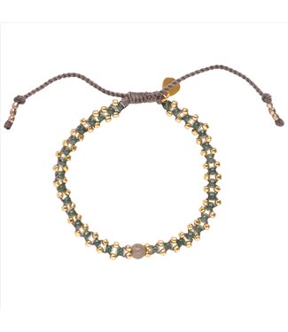 A BEAUTIFUL STORY •• Eternal Labradorite Bracelet GC | Goud