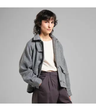 DEDICATED. •• Wool Jacket Nabben Herringbone | Black