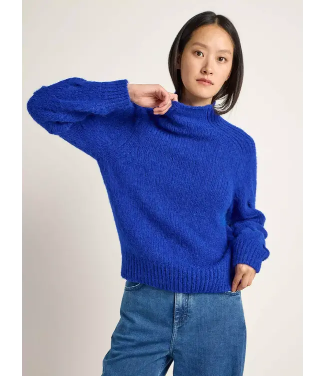 Gebreide trui blauw new arrivals