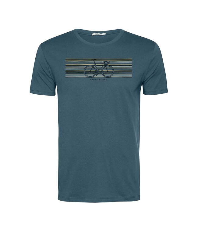 GREENBOMB •• T-shirt Bike Happy Guide | Blue Stone