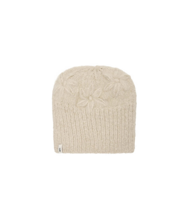 INTI Knitwear •• Beanie Daisy | in Cacao, Hierba, Silver