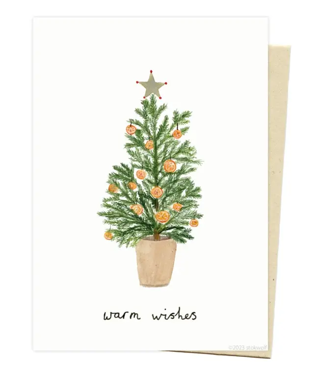 Stokwolf •• Kerstkaart | Kerstboom
