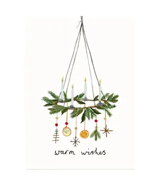 Stokwolf •• Kerstkaart | Adventkrans