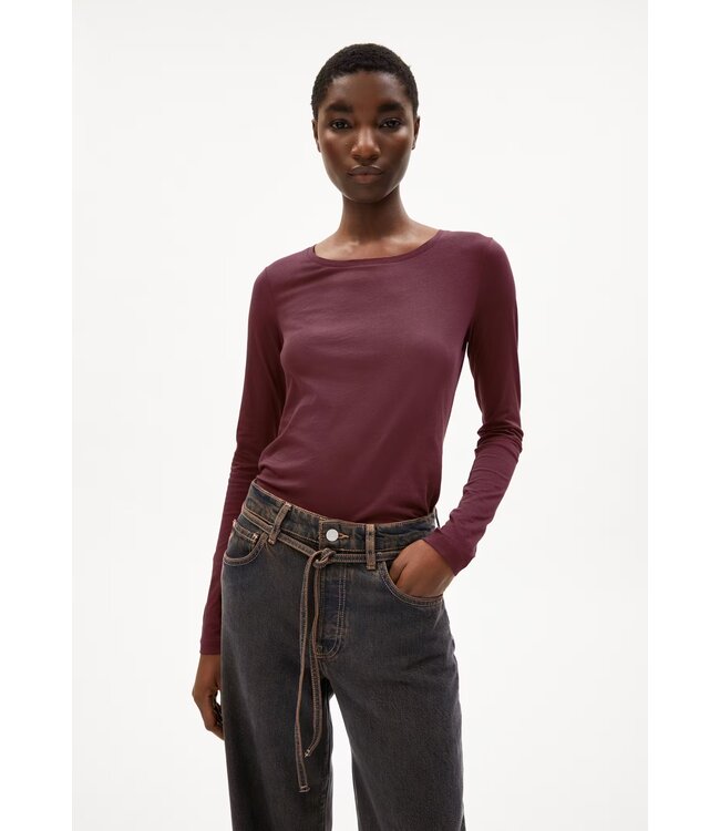 ARMEDANGELS •• ENRICCAA Soft | Longsleeve Slim Fit van biologisch katoen