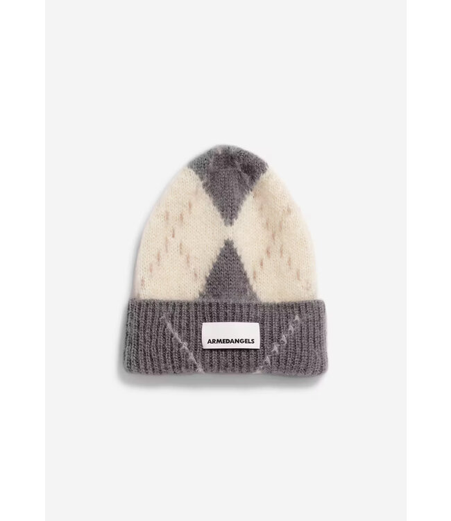 ARMEDANGELS •• SNOWAA ARGYLE | Iron Cast - Oatmilk