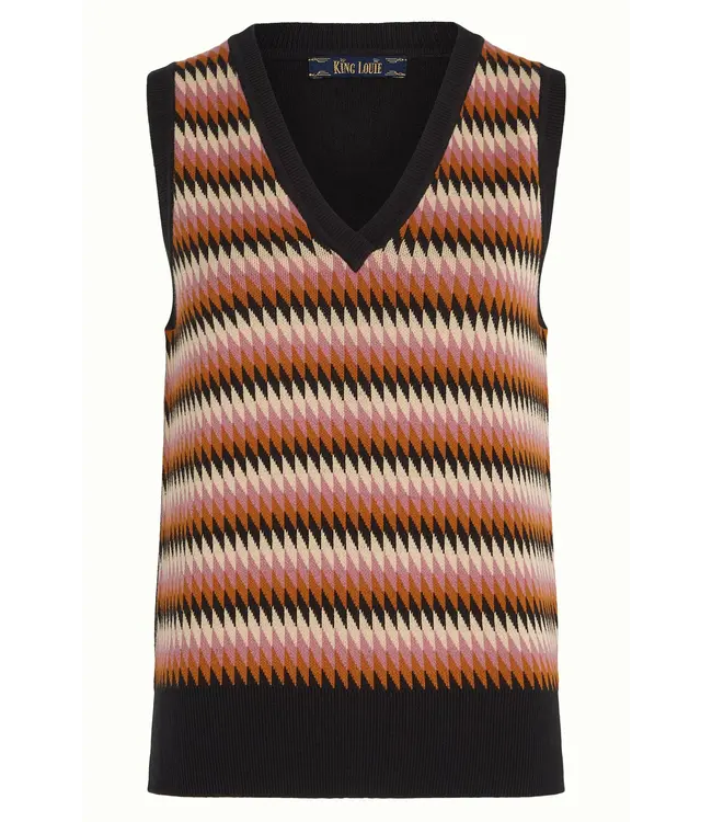 KING LOUIE •• V-neck Spencer Birdie | black