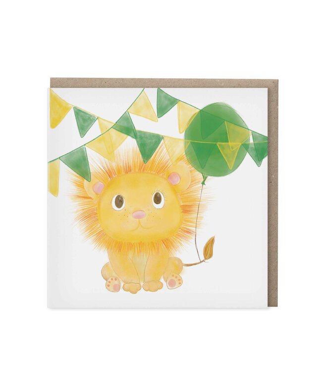 GRAFIQUELIEN •• Wenskaart Leeuwtje verjaardag