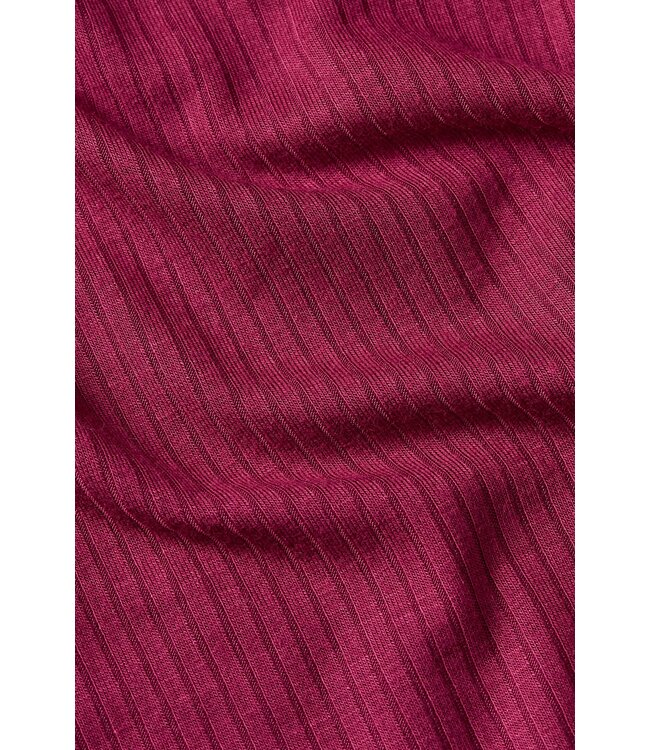 KING LOUIE •• Rollneck Top Uni Rib | Beaujolais Red