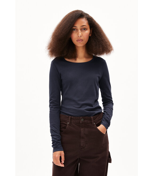 ARMEDANGELS •• ENRICCAA Soft | Longsleeve Slim Fit van biologisch katoen