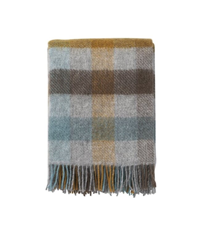 KLIPPAN PLAIDS •• Plaid met brushed Gotland multi wol