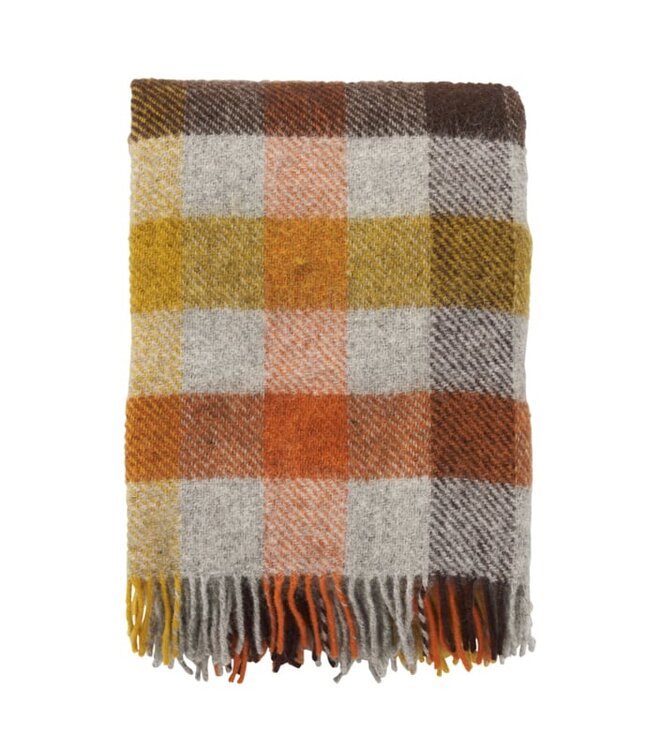 KLIPPAN PLAIDS •• Plaid met brushed Gotland multi wol