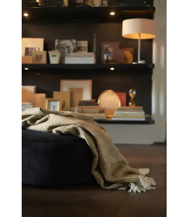 KLIPPAN PLAIDS •• Wollen Plaid Curve | Crème Caramel