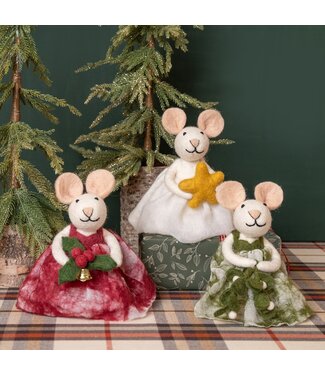 SJAAL MET VERHAAL  •• KERST | Decoratie Muis Kerst