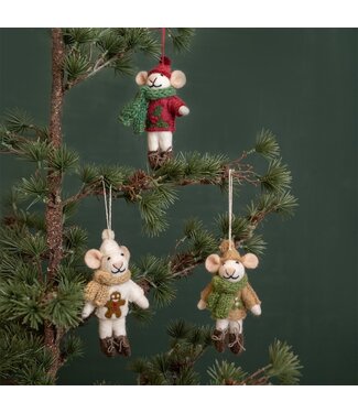 SJAAL MET VERHAAL  •• Hanger Muis Kerst