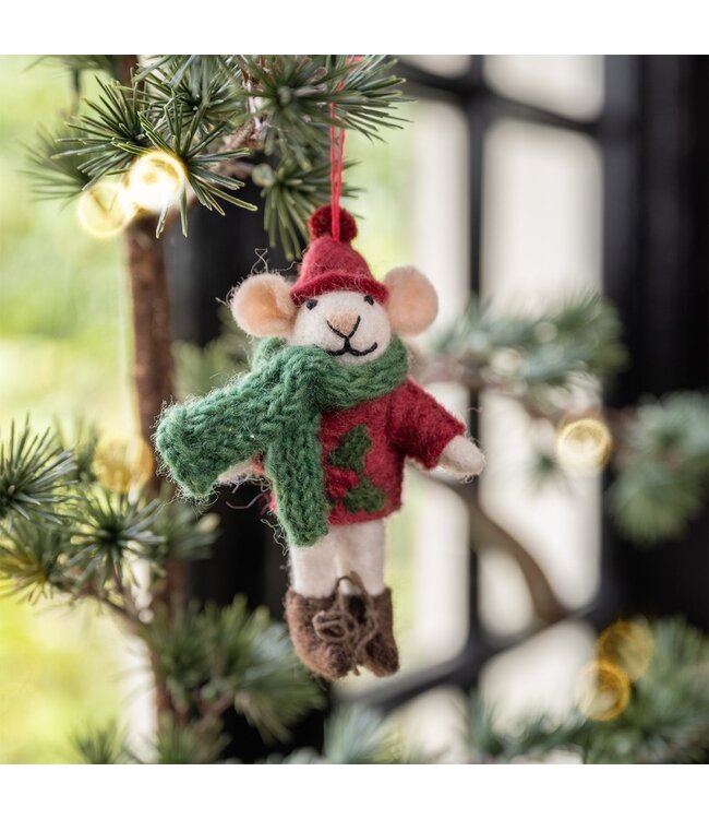 SJAAL MET VERHAAL  •• Hanger Muis Kerst