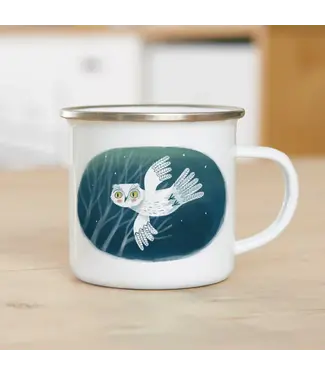 Illu-ster •• Emaille mok | Snow Owl