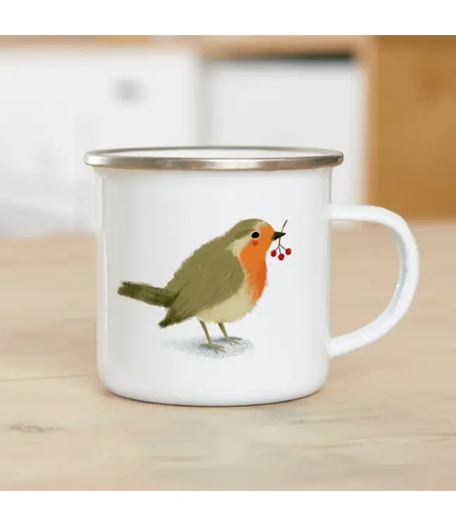 Illu-ster •• Emaille mok | Robin