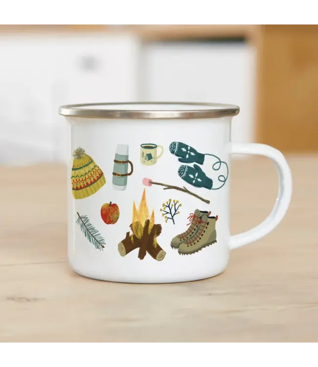 Illu-ster •• Emaille mok | Winter walk