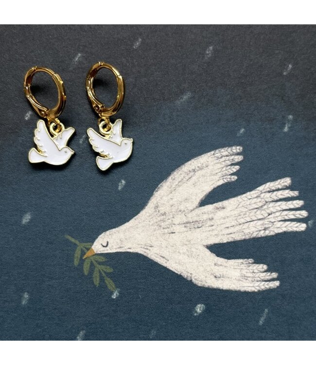 Illu-ster •• Oorbellen | White doves