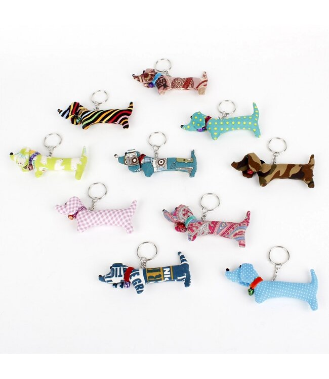 SJAAL MET VERHAAL  •• Sleutelhanger Teckel | in 2 formaten