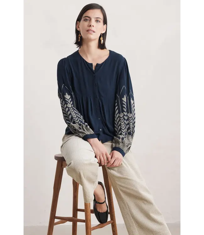 SEASALT CORNWALL •• Blouse High Woods | ice flower Maritime