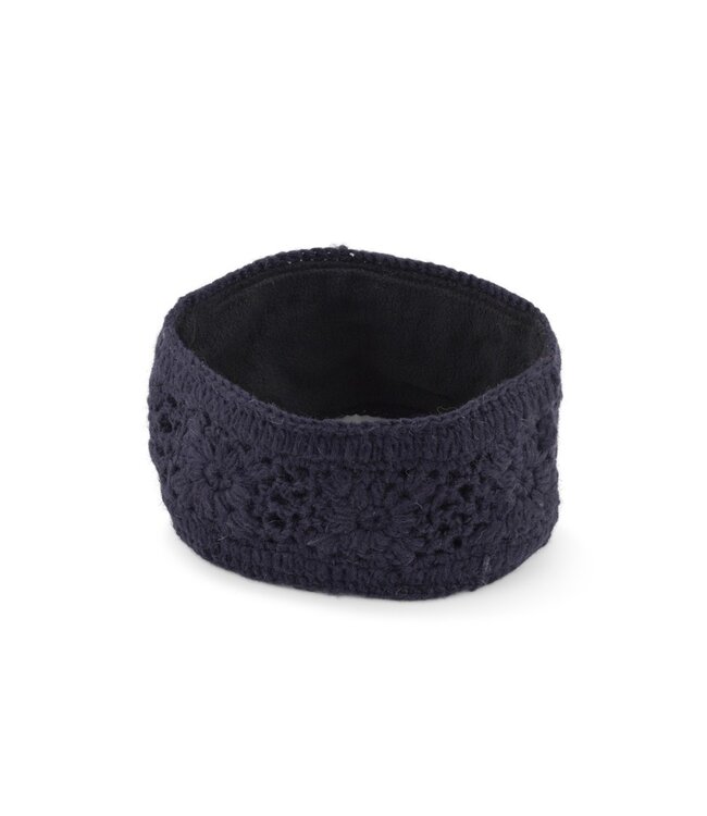 SJAAL MET VERHAAL  •• Haarband Granny Square Donkerblauw