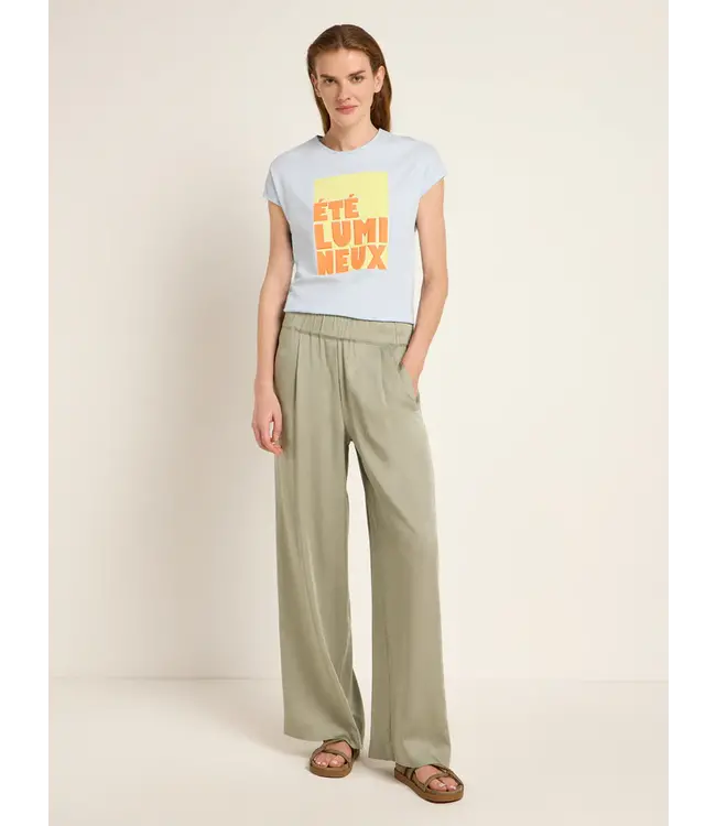 LANIUS •• Wide Leg pants | Aqua Grey | Hose mit weitem bein