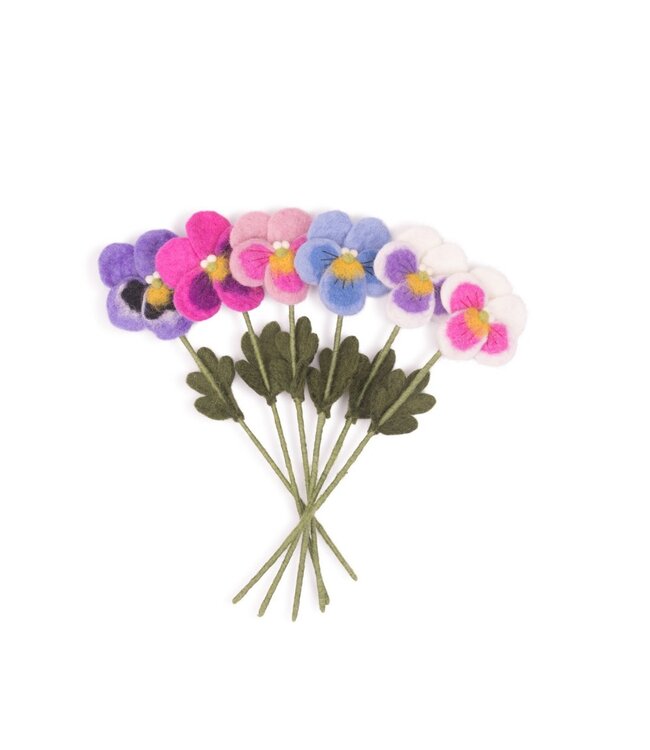 SJAAL MET VERHAAL  •• Bloem Viool Assorti