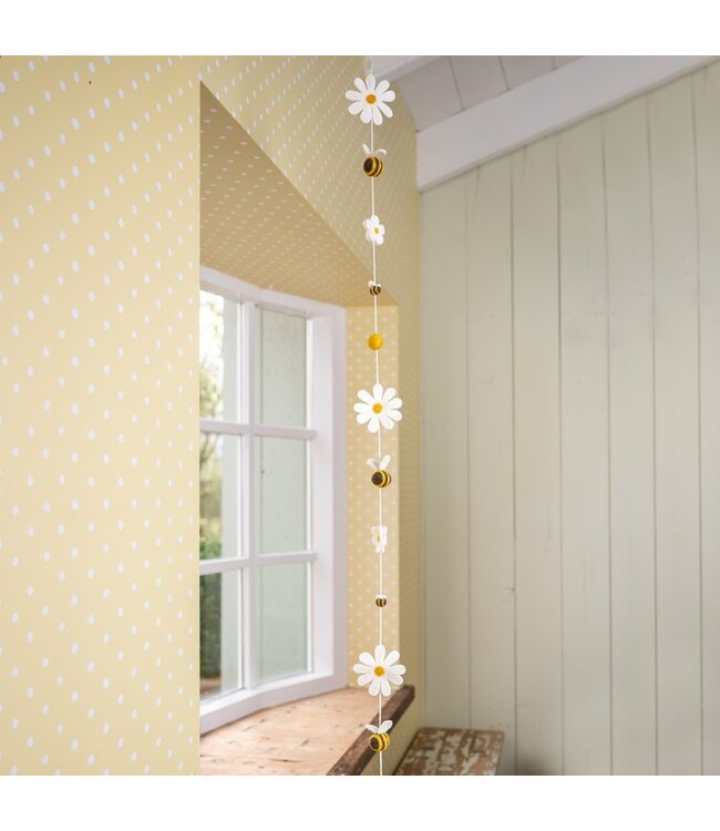 SJAAL MET VERHAAL  •• Viltslinger Bij met Margrietjes