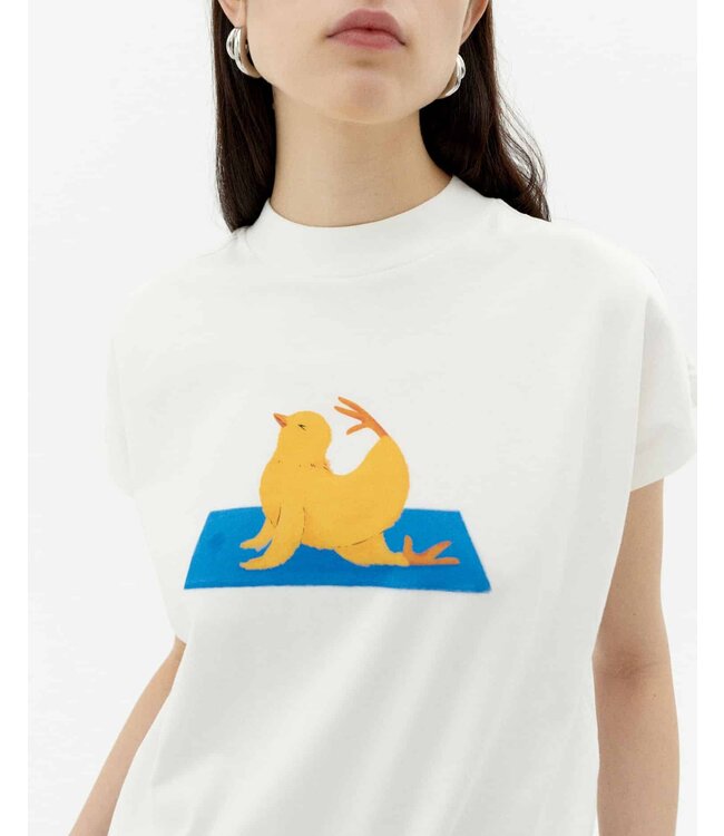 THINKING MU •• Yogui Animal Volta Tee | White