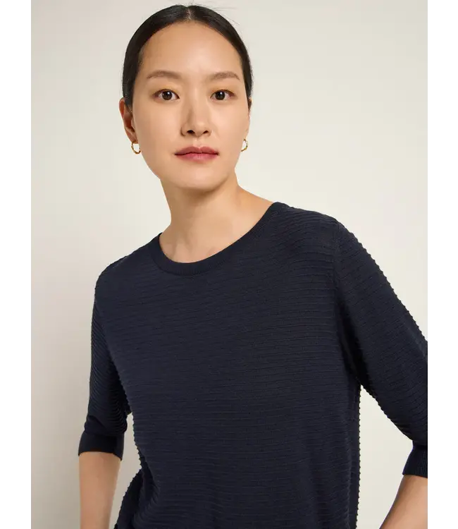 LANIUS •• Short- Sleeved Sweater | Midnight