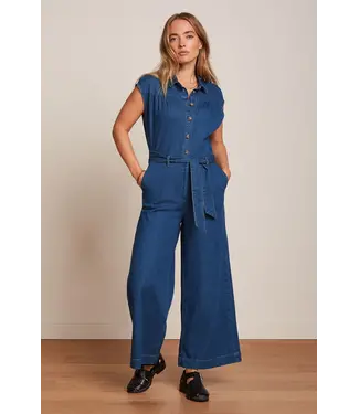 KING LOUIE •• Amy Jumpsuit Chambray | Denim Blue