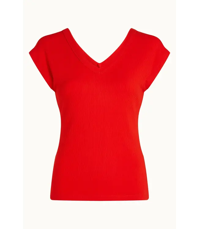 KING LOUIE •• Double V Top Uni Rib | Spicy Orange