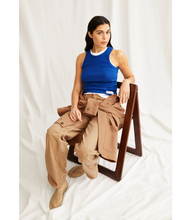 ARMEDANGELS •• KANITAA |Lapis Blue ~ top van biologisch katoen