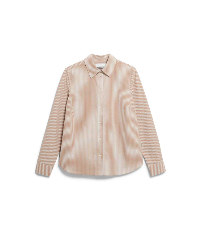 ARMEDANGELS •• LOUILAA STRIPED | Pale Umber - Light Oatmilk