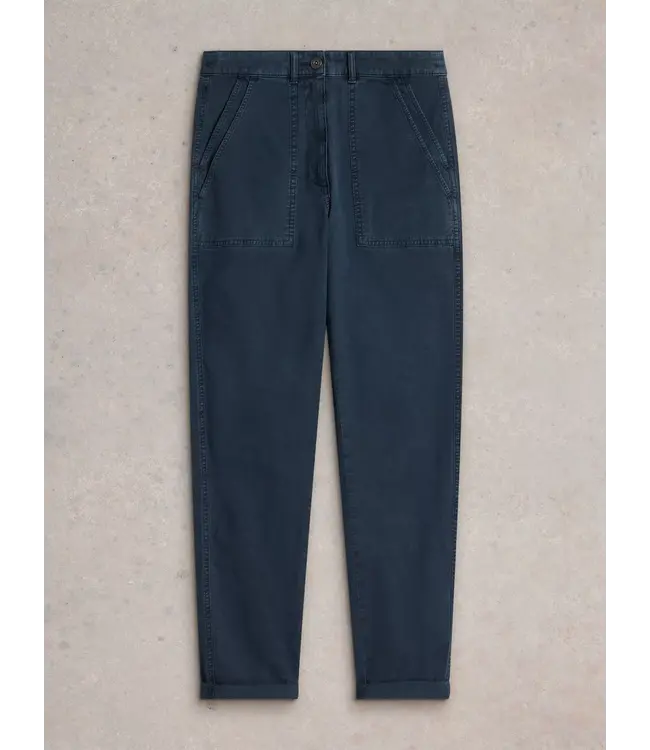 WHITE STUFF •• Twister Full Length Chino Trouser | Dark Navy