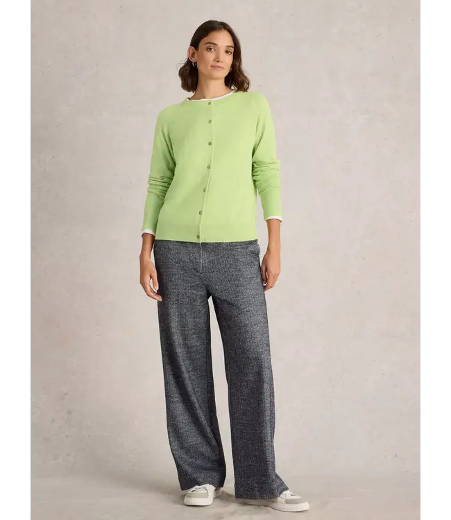 WHITE STUFF •• Lulu Crew Neck Cardi | Bright Yellow