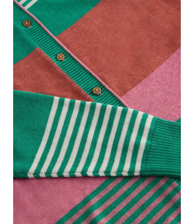 WHITE STUFF •• Lulu Cardi Stripe | Pink Multi