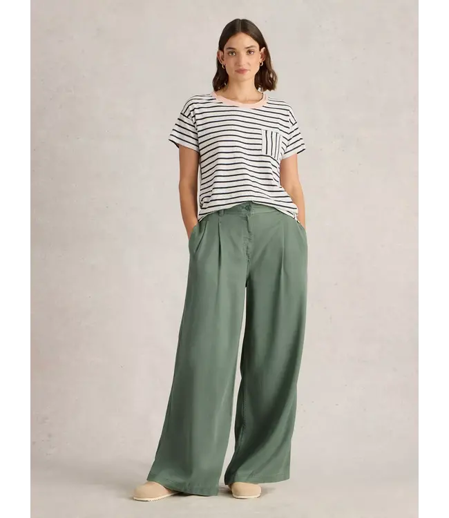 WHITE STUFF •• Sasha Wide Leg Trouser | Dusty Green
