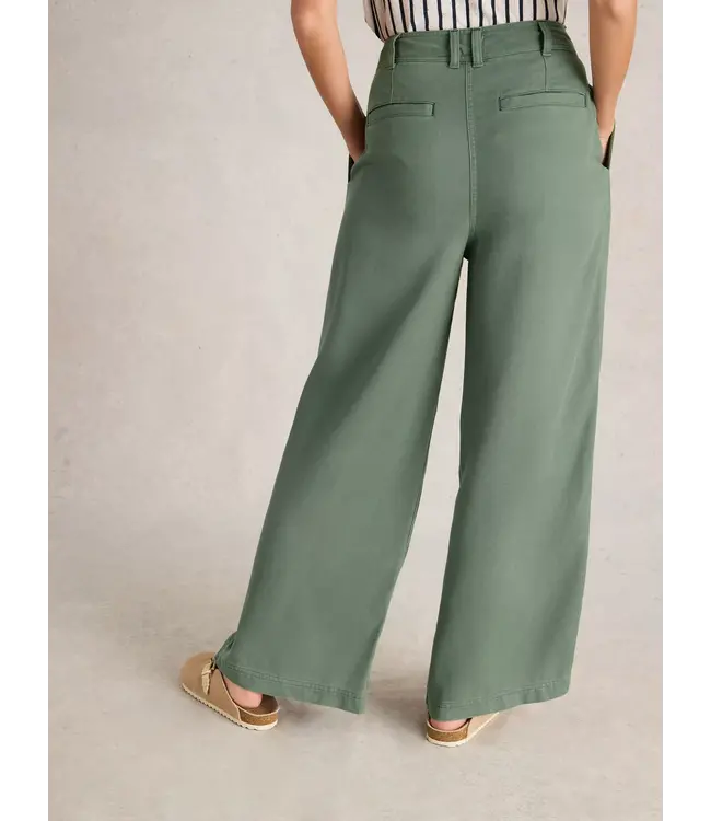 WHITE STUFF •• Sasha Wide Leg Trouser | Dusty Green