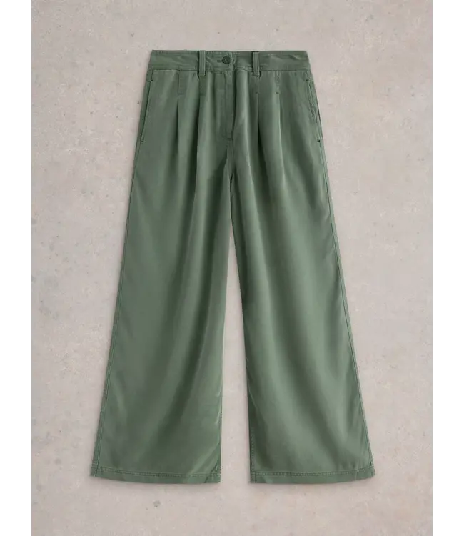 WHITE STUFF •• Sasha Wide Leg Trouser | Dusty Green