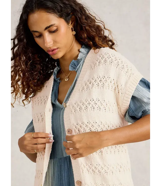 WHITE STUFF •• Vest Tessa Tank | Pale Ivory