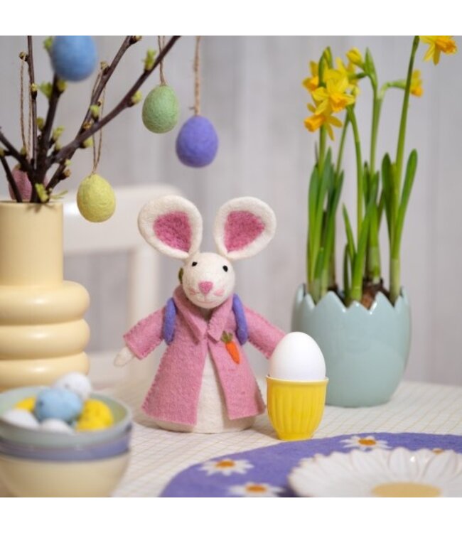 SJAAL MET VERHAAL  •• Eiwarmer Haas met Rugzak | Pastel