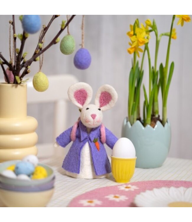 SJAAL MET VERHAAL  •• Eiwarmer Haas met Rugzak | Pastel