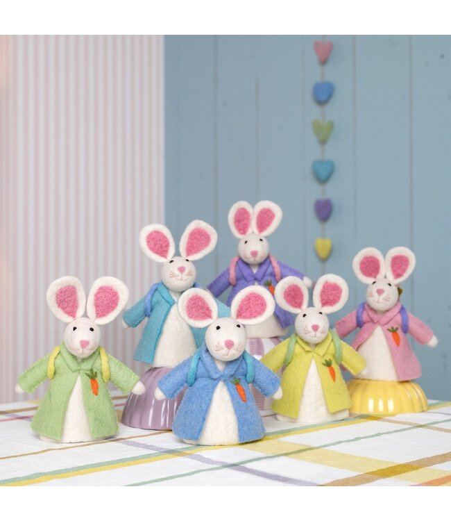 SJAAL MET VERHAAL  •• Eiwarmer Haas met Rugzak | Pastel