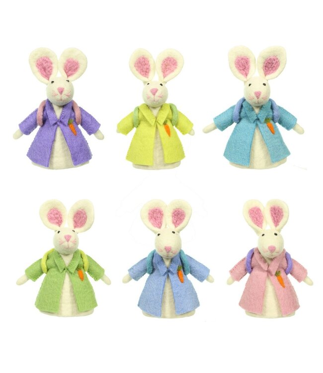 SJAAL MET VERHAAL  •• Eiwarmer Haas met Rugzak | Pastel