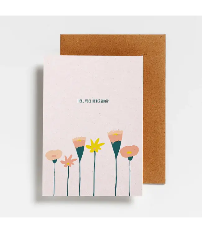 Hello August •• Postkaart | Heel veel beterschap